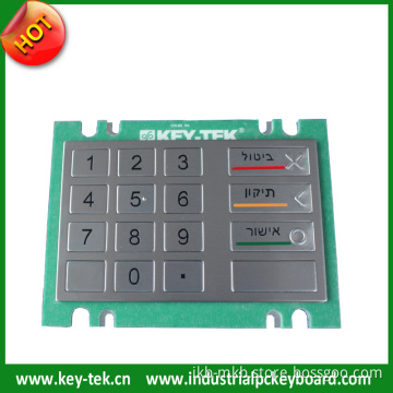 Vandal Proof IP65 Stainless Steel Numeric Keypad with 28 Keys USB Interface